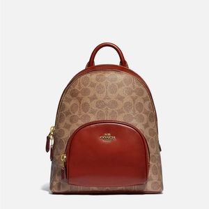 Coach Carrie Backpack 23 In Signature Canvas NWT